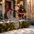 thumbnail image 7 of Christmas Flying Santa Garden Stake, Outdoor Holiday Lawn Decor, Metal Snowflake Swirl Yard Decoration For Winter Holiday And Front Yard, 7 of 7
