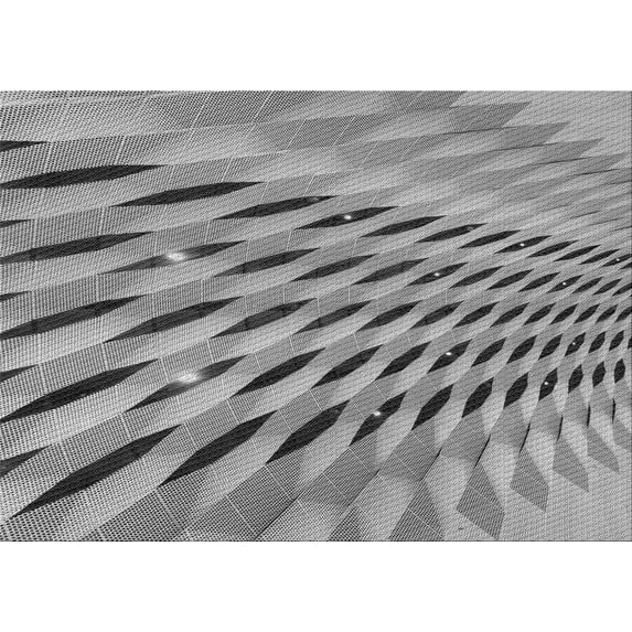 Ahgly Company Machine Washable Indoor Rectangle Transitional Gray Cloud Gray Area Rugs, 5' x 7'