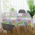thumbnail image 6 of GZHJMY Easter Eggs Tablecloth, Rectangle Waterproof Washable Polyester Table Cover for Picnic Dinner Holiday Party Decor, 54 x 54 Inch, 6 of 7