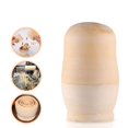 thumbnail image 5 of 1 Juego de 5 uds DIY muñecas de madera sin pintar artesanías muñecas rusas anidadas muñecas de madera personas en blanco cuerpos de muñecas de madera sin terminar, 5 of 5