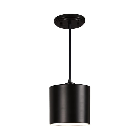 Aspen Creative 61134-11, One-Light Hanging Mini Pendant Ceiling Light, Transitional Design in Oil Rubbed Bronze Finish, 7" Wide