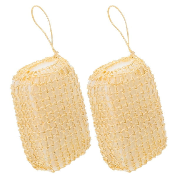 2pcs exfoliantes exfoliantes de esponja sisal exfoliantes de la carrocería del cuerpo para el hogar