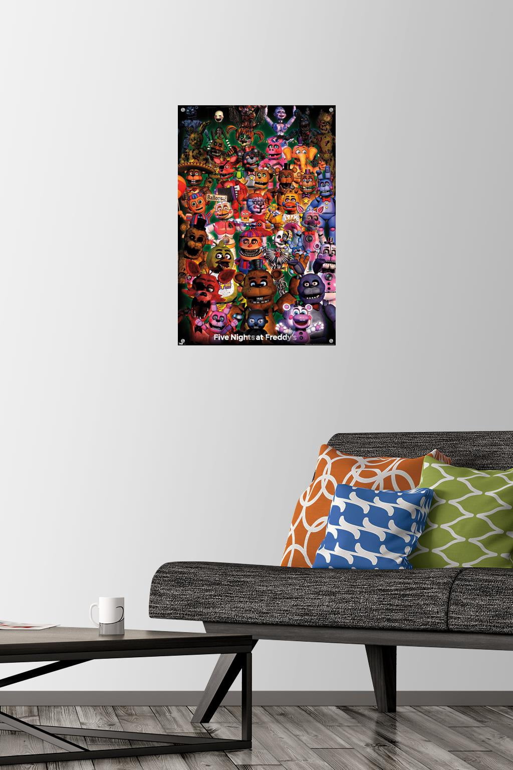 Five Nights at Freddy's - Ultimate Group Wall Poster with Push Pins, 14.725" x 22.375"