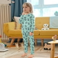 thumbnail image 5 of Pajama Raccoon Snowflake Cute Comfortable Cotton Two-piece Pajama Set, 5 of 7