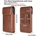 thumbnail image 4 of HOMEIORA Holster for iPhone 17, 17 Pro, 16, 16 Pro, 15, 15 Pro, 14, 14 Pro, 13, 13 Pro, 12, Galaxy S25, S24, S23, Premium Leather Pouch with Belt Clip Phone Holster Belt Case, Light Brown - M, 4 of 8