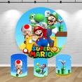 thumbnail image 2 of Fondo de fiesta de Super Mario Bros con cubiertas redondas, fondo de cumpleaños para niños, decoración para baby shower, pedestal, pancarta, accesorios, póster, 2 of 4