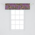 thumbnail image 2 of Rose Pattern Window Valance, Botany Feelings Earth Tones Leaves and Dreamy Flowers Vintage Art, Curtain Valance for Kitchen Bedroom with Rod Pocket, 54" X 18", Pale Purple Sand Brown, by Ambesonne, 2 of 2