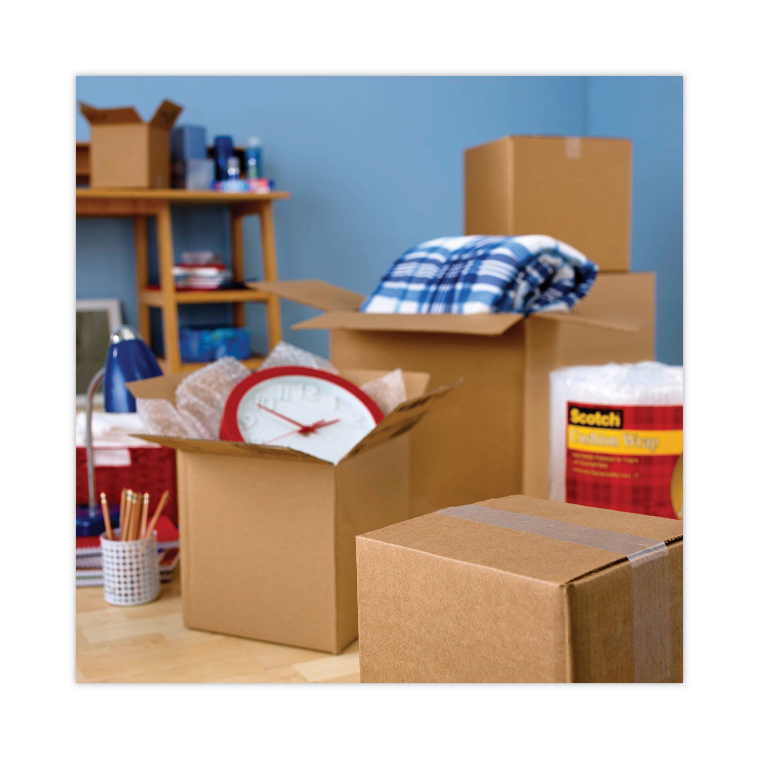 Scotch 3750 Commercial Grade Packaging Tape with ST-181 Pistol-Grip Dispenser, 3" Core, 1.88" x 54.6 yds, Clear, 36/Carton
