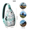 thumbnail image 3 of Seashells Crossbody Bag - Lightweight Nautical Shoulder Backpack for Outdoor Adventures - Durable & Comfortable Anti-Theft Travel Daypack for Commuting, 3 of 6