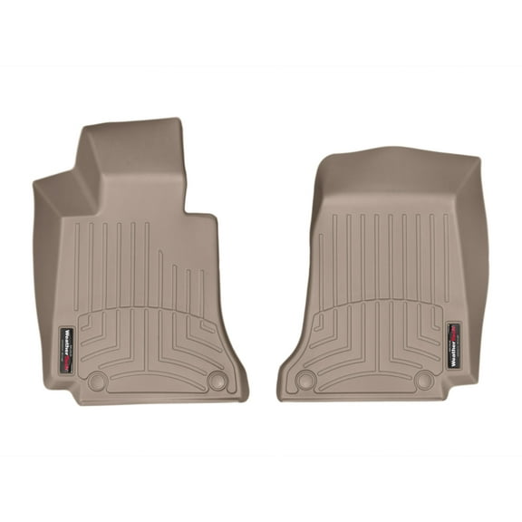 WeatherTech Custom Fit FloorLiners compatible with Mercedes AMG C 43 Cabriolet, AMG C 43 Coupe, AMG C 63 Coupe, C-Class, C-Class Cabriolet, C 450 AMG - 1st Row (Driver & Passenger), Tan