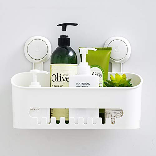 Swamtik Shower Caddy Suction Cup No Drilling Shower Shelf Removable Wall Mounted Caddy Organizer Perfect Bathroom Storage Waterproof Rustproof Shower Basket For Bathroom Kitchen White Walmart Com Walmart Com