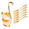 thumbnail image 3 of Swan Base Tableware Set, Exquisite And Elegant, Durable Zinc Alloy, Exquisite And Elegant, Desserts, Coffee, Household, 3 of 8