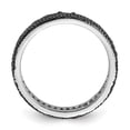 thumbnail image 2 of Auriga 925 Sterling Silver Rhodium-plated Black Spinel 5mm Band for Women Size- 7, 2 of 6