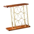 thumbnail image 3 of Botellero con soporte para copas, organizador de almacenamiento de vino, soporte multiusos de madera para encimera para vino, vacaciones, 3 of 9