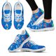 thumbnail image 1 of Zapatos de enfermera médica, cómodos zapatos con estampado de dibujos animados para el departamento de examen, zapatillas planas con cordones azules, 1 of 6