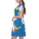 thumbnail image 2 of Balery Cool Unicorn Star Golden Vestidos sueltos de manga corta para mujer, vestidos de verano 2025, vestidos casuales de corte A con vuelo., 2 of 6