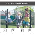thumbnail image 3 of Soozier Filet d'Enceinte Rond de 8 Pi pour Trampoline, Filet de Sécurité de Rebond Extérieur de Remplacement pour 6 Poteaux, Noir, 3 of 7