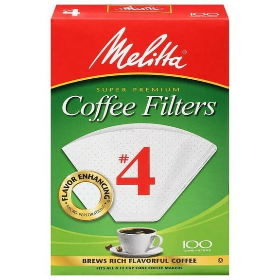 3 PC Melitta 12 cups White Cone Coffee Filter 100 pk