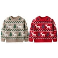 thumbnail image 4 of BULLPIANO Toddler Boys Girls Sweatshirt Ugly Christmas Sweater Xmas Pullover Funny Reindeer Santa Tops Warm Crewneck Winter Clothes, Size 3-4 Years, 4 of 4