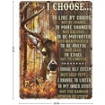 thumbnail image 2 of Hunting Decor Boys Deer Hunting I Choose to Live by Choices Metal Tin Sign Artwork Poster Outdoor Sign Vintage Decor Plaque Poster Cave Garage Pub 8x12inch, 2 of 5
