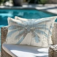 thumbnail image 4 of Throw Pillow Covers 12x20 Inch Inch Set of 2 Light Blue Palm Tree Decorative Pillow Covers Wood Grain Cushion Cover Pillowcase for Sofa Couch Bed Home Decor, 4 of 9