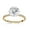 Yellow Gold, variant on Hidden Halo Engagement Ring for Women, 2.20 Carat (ctw) Round Cut Lab Grown Diamond Solitaire Ring In 14K Yellow Gold Over Sterling Silver F-G-H, SI Quality Gifts For Her Ring Size-4