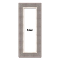 6x22 Frame Grey Real Wood Picture Frame Width 2.75 Inches | Interior Frame Depth 0.5 Inches | Linus