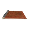 thumbnail image 2 of Ahgly Company Indoor Round Abstract Orange Modern Area Rugs, 4' Round, 2 of 4