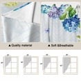 thumbnail image 5 of Blue Hydrangea Floral Swag Curtains for Kitchen/Bedroom/Living Room, Spring Butterfly Watercolor Flower Scalloped Curtains 63 Inch Long, Window Swag Topper Curtains Valances 2 Panels Set 36"x63", 5 of 8