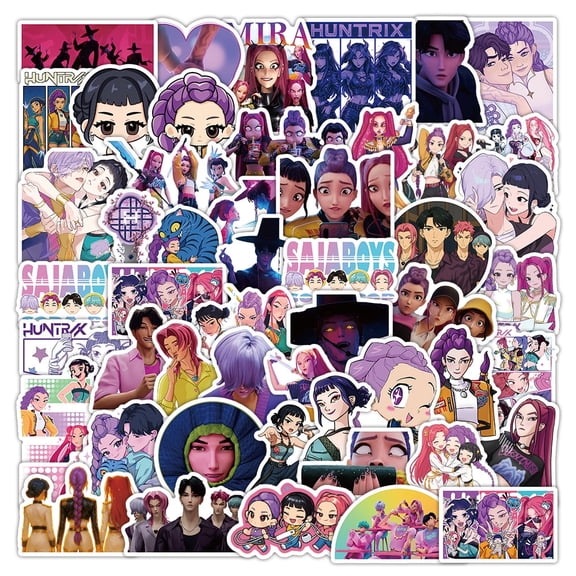 70Pcs demon pop Anime POP Decals Popular Classic Anime Stickers Cartoon Waterproof Vinyl Decals for Water Bottle Laptop Guitar Car Luggage Skateboard Manga Gifts for Teens (1271)