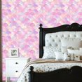 thumbnail image 2 of Coastal Peel and Stick Wallpaper Pastel Pink Purple Scales Iridescent Shimmer Wall Mural 23.6in x 9.8ft Self Adhesive Removable Wall Paper Renter Friendly Wallpaper for Nursery Bedroom Cabinets, 2 of 8