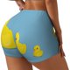 thumbnail image 1 of Balery Cute Ducky Pantalones cortos de entrenamiento estampados para mujer, sin costuras, ajustados, para gimnasio, yoga, correr, deportes, ejercicio activo, fitness.-Large, 1 of 8