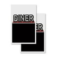 thumbnail image 4 of A-frame Sidewalk Diner 24" x 36" Double Sided A-Frame Sidewalk Sign, Includes 2 Installed Vinyl Decals | Foldable Portable White Signicade Sandwich Board Signs, 4 of 5