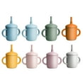 thumbnail image 3 of Silicone Baby Cups With Lids,Silicone Straw Sippy Cup with Stopper,Silicone Trainer Cup Toddler for Boys and Girls,Training Straw Cup,Spill Proof and Non-Slip Handles Sippy Cup for Toddlers, 3 of 3
