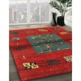thumbnail image 3 of Ahgly Company Machine Washable Indoor Square Contemporary Chestnut Brown Area Rugs, 7' Square, 3 of 7