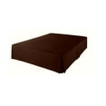 thumbnail image 1 of The Great American Store- 600 TC 100% Natural Cotton, Pleated Style Bed Skirt with 19 Inch Drop (Expanded Queen Size, Solid Chocolate) -Easy Fit Dust Ruffle, Covers Bed Legs & Frame, 1 of 2