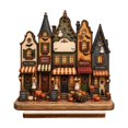 thumbnail image 2 of Trovenix Vintage Halloween Wooden Table Decoration Rustic Style Tray Halloween Crafts Decoration Spooky Town Display for Home Tabletop, 2 of 6