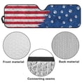 thumbnail image 6 of XYZCANDO US Flag Windshield Sun Shade Compatible with Jeep Wrangler Rubicon Sahara TJ JK JKU 2 Door & 4 Door Paws Sun Visor Windshield Shade Blocks UV Rays 51.57 in *16.14 in, 6 of 7