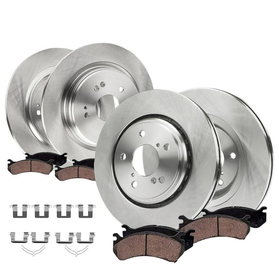 Detroit Axle - 8pc Brake Kit for Acura 2015-2020 TLX, 2016 2017 2018 2019 Disc Brake Rotors Ceramic Brakes Pads with Hardware Replacement : 12.60" inch Front and 12.20" inch Rear Rotor