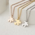 thumbnail image 6 of Anavia Tiny Puzzle Piece Couple Necklace - Anniversary Gift for Boyfriend - Best Friends BFF Gift - Stainless Steel Jewelry with Gift Box - [Gold, Cable Chain for Women], 6 of 6
