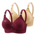 thumbnail image 1 of LOVZFMLL Bras for Women Woman's Lace Flower Gathered Together Large Size Daily Bra Underwear No Rims Multicolor XL, 1 of 8