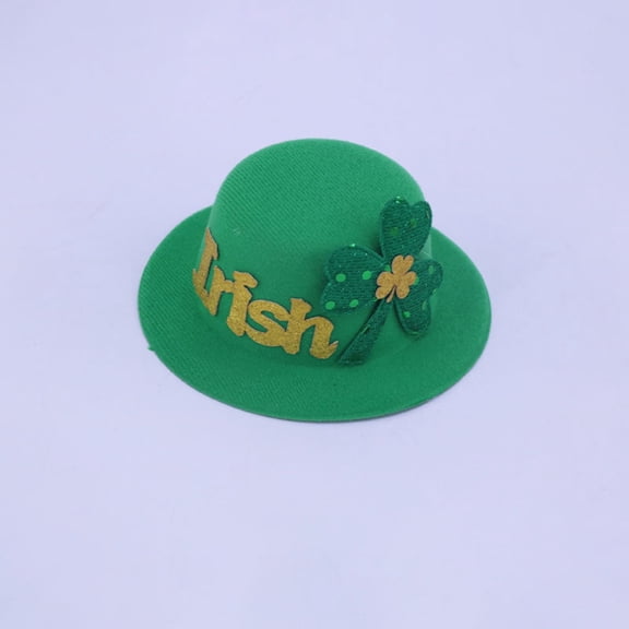 A St. Patrick'S Day Hat Decoration, Green Hair Card Hat With Lightweight Design, Party Festive Accessory For Irish Festival, Parade, Holiday Celebration, 0.06Lb
