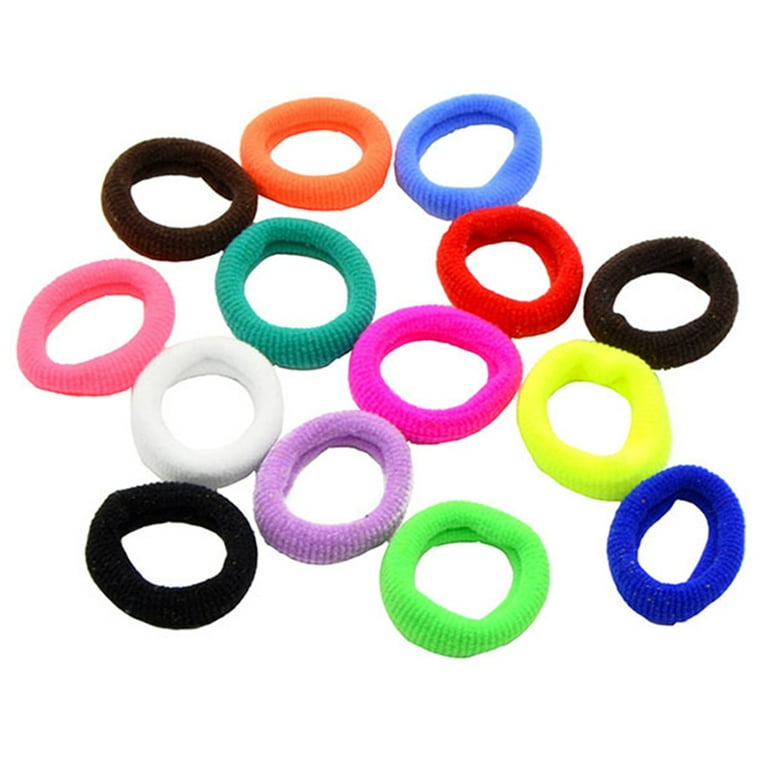 100pcs Rubber Bands High Elasticity Ponytail Holder Hair Ties Rope for  Adults Kids (Mixed Colors) 