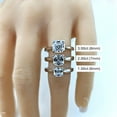 thumbnail image 5 of NANA Jewels 3.00ct Asscher Lucita Solitaire Silver CZ Engagement Ring - 8mm Size 9.5, 5 of 7