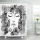 thumbnail image 1 of Cortina de ducha ABPHQTO Retrato de mujer joven con delineador de ojos y flores 165x180 cm, 1 of 2