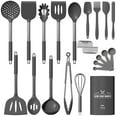 thumbnail image 1 of GPED Juego de Utensilios de Cocina de Silicona, Juego de 30 Pzas de Utensilios de Cocina con Mango de Acero Inoxidable, Juego de Espátulas de Silicona de Grado Alimenticio, Libre de BPA, Utensilios d, 1 of 7