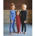 thumbnail image 4 of Made in USA Boys Soft Cozy Thermal 2-Piece Long Johns | White w- Baby Blue Stitch, 4 of 5