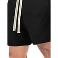 thumbnail image 4 of ORQ Men's Loose Pockets Drawstring Solid Casual Sport Short Pant, 4 of 6