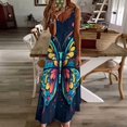 thumbnail image 2 of Colorful Butterfly Sleeveless Dress Women's Clothing Chic And Elegant Woman Dress Elegant Women's Sets, 2 of 6