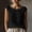 *Black, variant on Women's Boat Neck Sleeveless Linen Tank Top, Casual Loose Fit Summer Blouse Army Green,Women's Plus XXL